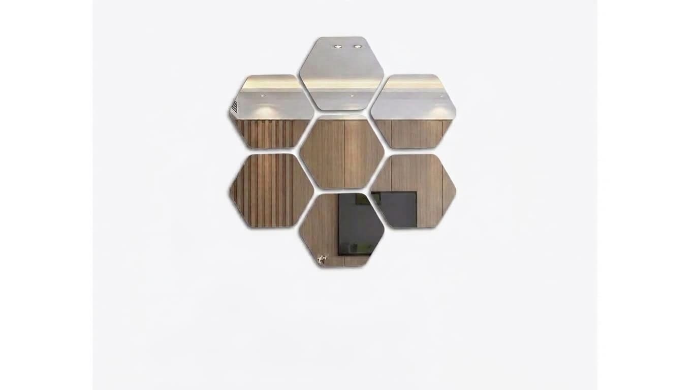 3D Hexagon Mirror Wall Stickers thumbnail 2